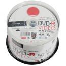 HIDISC DVD-R 録画用 16倍速 120分 ホワイトワイドプリンタブル スピンドルケース 50枚